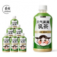 元气森林  元气满满 低脂乳茶450mL*6瓶