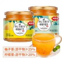 福事多 蜜炼柚子茶500g+柠檬茶500g