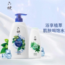 六神劲凉酷爽沐浴露950ml+清新滋润180ml