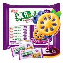 嘉士利 果乐果香 果酱夹心饼干 蓝莓味 443g/袋