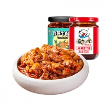 饭扫光 下饭菜爆炒金针菇+竹笋牛肉酱200g/瓶