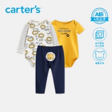 carters 婴儿衣连体长袖长裤套装3件套
