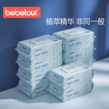 bebetour 婴儿加厚湿巾 80抽*10包