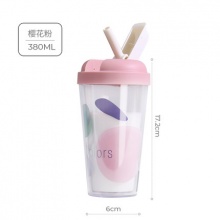 face 带吸管杯水杯380ml