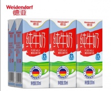 德亚全脂纯牛奶200ml*6盒