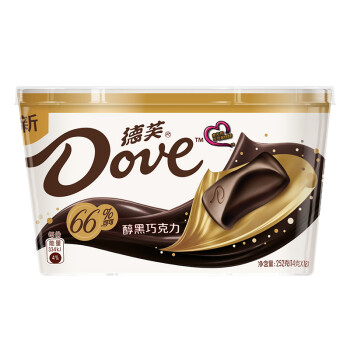 德芙 66%醇黑巧克力碗装252g