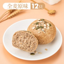 栖栖小屋 欧包全麦面包 12只*85g