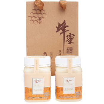 春将半 东北黑蜂土蜂蜜雪蜜500g*2瓶礼袋装