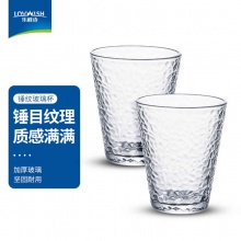 乐唯诗 锤纹玻璃杯矮杯220ML*6只装