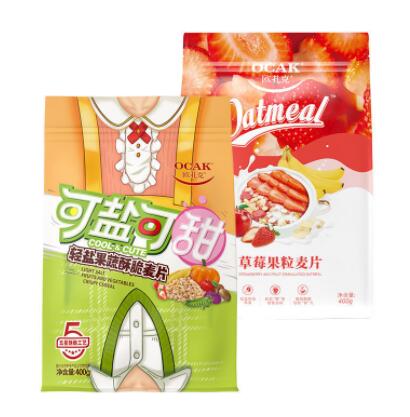 欧扎克 草莓麦脆+蔬菜果蔬400g*2包