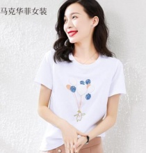 马克华菲 女士纯棉短袖t恤