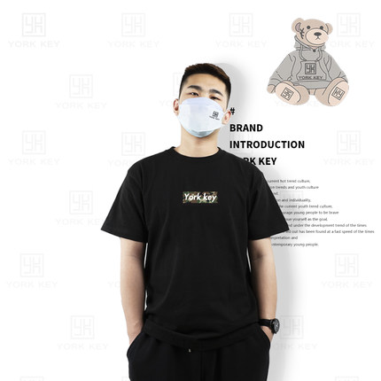 约启 酷黑系列纯棉T恤