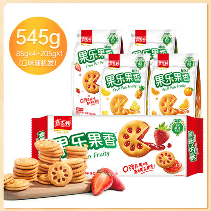嘉士利果乐果香果酱夹心饼干545g