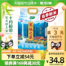 十月稻田寒地之最长粒王贡米5kg