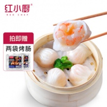 红小厨 水晶白虾饺600g*3袋