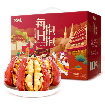 百草味 和田骏枣夹核桃 每日抱抱果758g