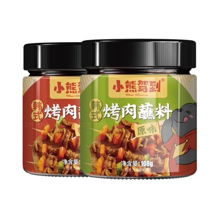 小熊驾到 韩式烤肉蘸料108g*2罐