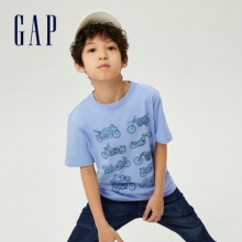 Gap男童纯棉印花运动短袖T恤