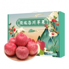 洛川苹果 陕西红富士12枚75mm