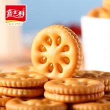 嘉士利 果乐果香 早餐果酱夹心饼干 凤梨味443g/袋