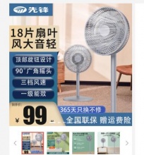【79】先锋 家用落地电风扇