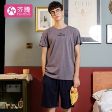芬腾  男士短袖短裤家居服套装