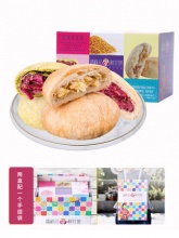 潘祥记.鲜花饼60g*2枚+蛋黄酥60g+鲜花云腿饼50g