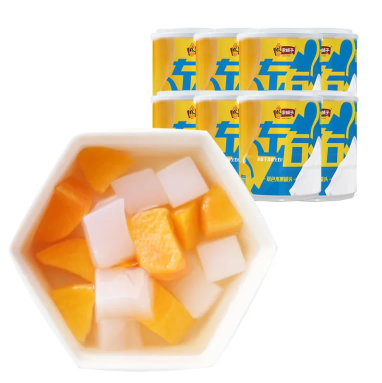 林家铺子 黄桃椰果水果罐头200g*8罐