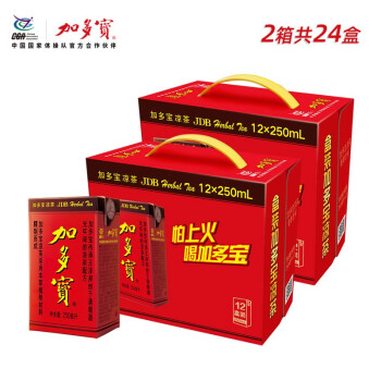 加多宝 凉茶 植物饮料 250ml*12盒*2提