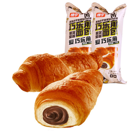 桃李 巧克力味夹心巧乐角面包 450g*2