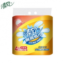 清风 厨房卷纸2层55段1提4卷
