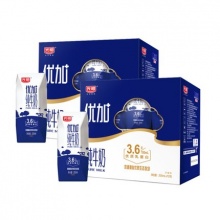 光明 优加3.6g纯牛奶200mL*12盒*2箱 钻石装
