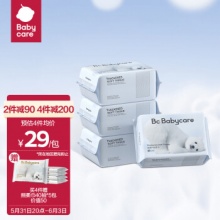 babycare  绵柔巾洗脸巾80抽*4包