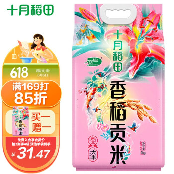 十月稻田 香稻贡米 东北大米5kg
