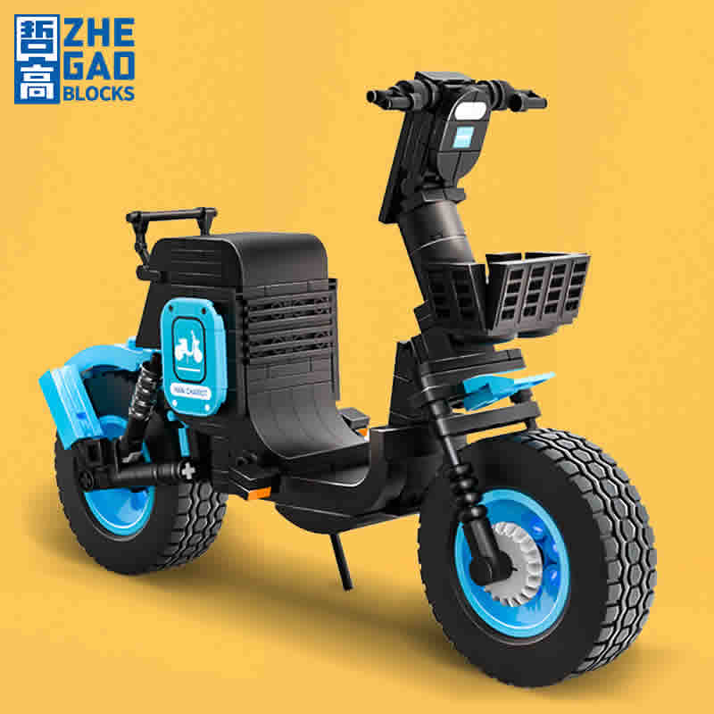 哲高 蓝色电动车 哈尼 287颗粒