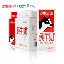晨光  全脂纯牛奶200ml*12盒*2箱