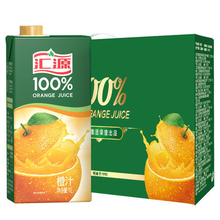 汇源 100%橙汁饮品 1000ml*6盒