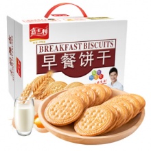 嘉士利 营养早餐饼干 牛奶味1000g/盒 