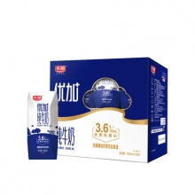 光明 优加3.6g纯牛奶200ml*12盒钻石装*2件
