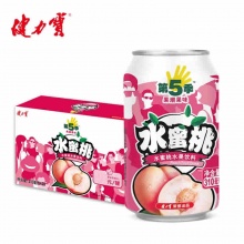 健力宝 第5季水蜜桃口味水果饮料310ml*24罐