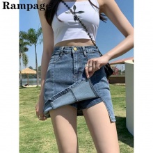 Rampage高腰牛仔a字裙
