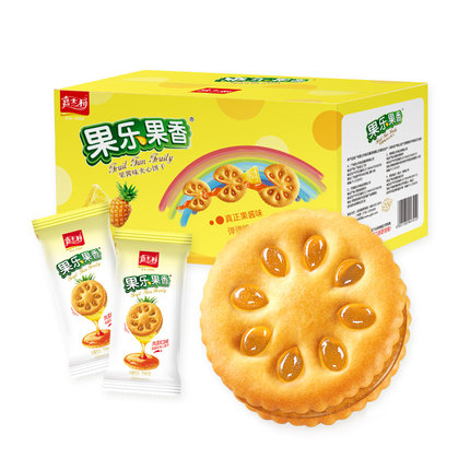 嘉士利 果乐果香 夹心饼干 1000g 多果酱可选