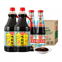 厨邦 味极鲜1.63L*2+490g*2渔女蚝油