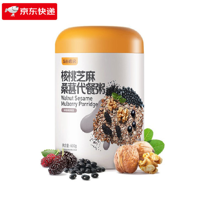 五谷磨房 核桃芝麻桑葚代餐粥600g