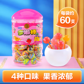 徐福记 DODO棒棒糖 综合果味 桶装570g（60支）