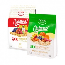欧扎克 50%水果+果蔬坚果即食麦片750g*2袋