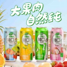 葡口 大果肉果汁果粒饮料490ML*6罐