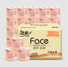 洁柔 加厚卷纸4层加厚18卷105g，