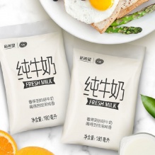 新希望 袋装纯牛奶180ml*12袋