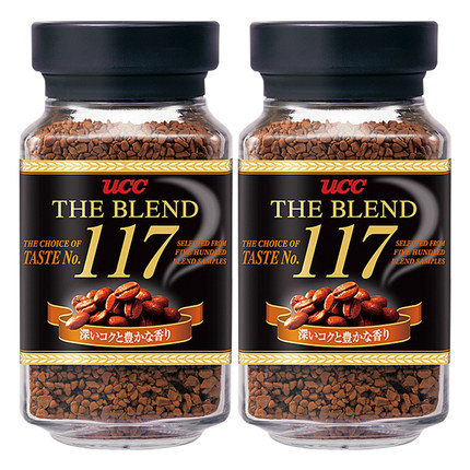 UCC悠诗诗 117速溶冻干咖啡90g*2瓶